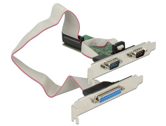 Kontroler PCI, DELOCK, 2x serijski port (RS-232 DB9 - M), paralelni port (DB25 - Ž)