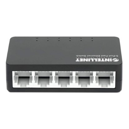 Switch INTELLINET 561723, 10/100 Mbps, 5-port, plastično kućište, kabel Cat5e 0,5m