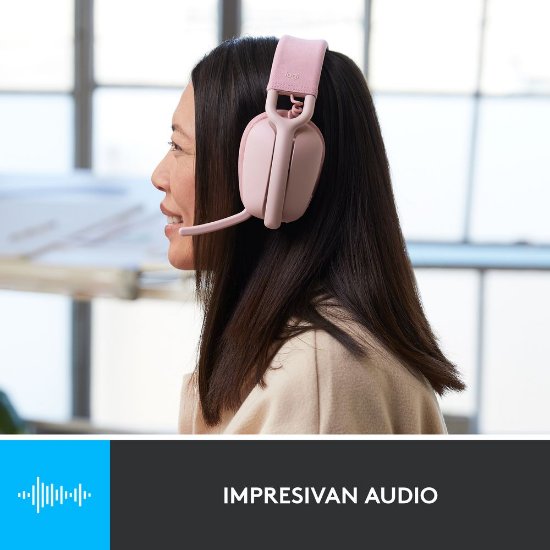 Slušalice LOGITECH Zone Vibe 100, bežične, BT, roze