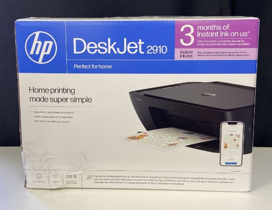 OPEN BOX - Multifunkcijski printer HP DeskJet 2910 AiO 89F98B, printer/scanner/copy, 1200 dpi, WiFi, USB, Instant Ink, crni