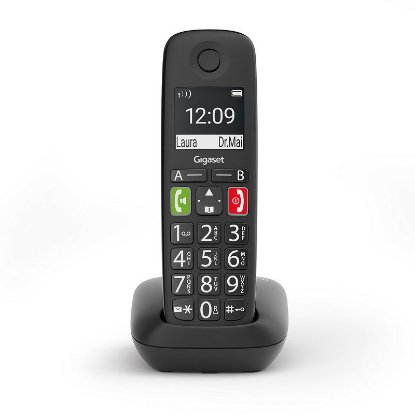 Telefon GIGASET E290, bežični, crni