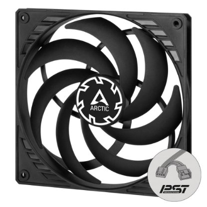 Ventilator ARCTIC P14 Slim PWM PST, 140mm, 1800 okr/min, crni