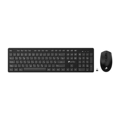 Tipkovnica + miš OCTIO KM100W, crni, bežični