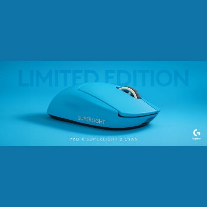 Miš LOGITECH Pro X Superlight 2, bežični, optički, 32000dpi, plavi, USB