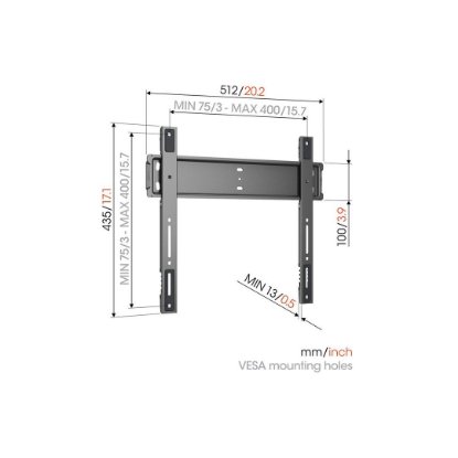 Nosač zidni za TV VOGEL'S TVM5505 ELITE, 32"-77", fiksni, do 75kg