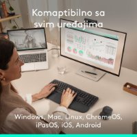 Tipkovnica + miš LOGITECH Signature Comfort Plus MK880, crni