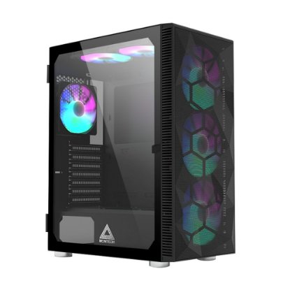 Kućište MONTECH X3 Mesh, prozor, RGB, ATX, crno