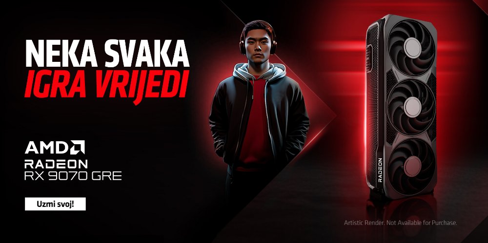 Prikažite detalje za Neka svaki potez vrijedi uz novu AMD Radeon™ RX 9070 GRE seriju!