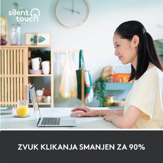 Miš LOGITECH M650 L, bežični, optički, 4000dpi, USB, BT, rozi