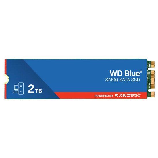 SSD 2TB WESTERN DIGITAL Blue SA510, WDS200T3B0B, M,2 SATA 6, 560/520 MB/s