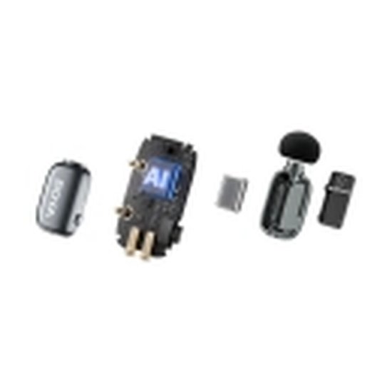 Mikrofon BOYA mini 2-02, bežični (2 TX + 1 RX + Charging Case), USB C, crni