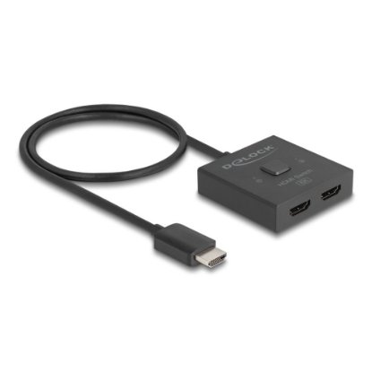 OPEN BOX - Razdjelnik DELOCK, HDMI 2-1 switch, dvosmjerni, 8K 60Hz