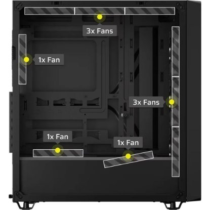 Kućište računala CORSAIR 3200D RS Mid-Tower Performance, ATX , window, crno