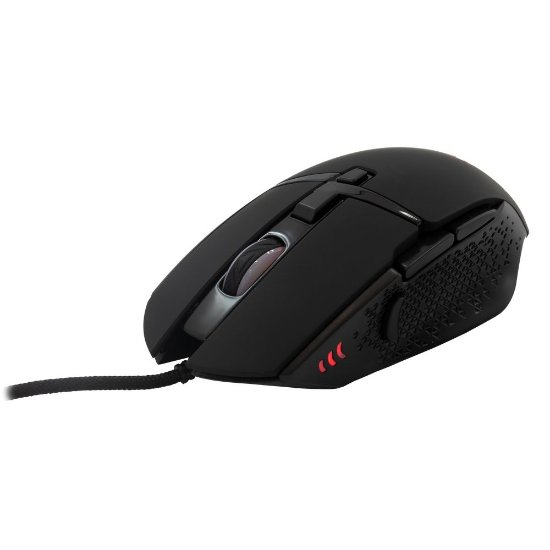 Miš BARACUDA BGM-051 Raptor, RGB, optički, 6400dpi, crni