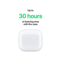 Slušalice APPLE Airpods 4, USB-C, kutijica za punjenje, in-ear, mikrofon, bijele