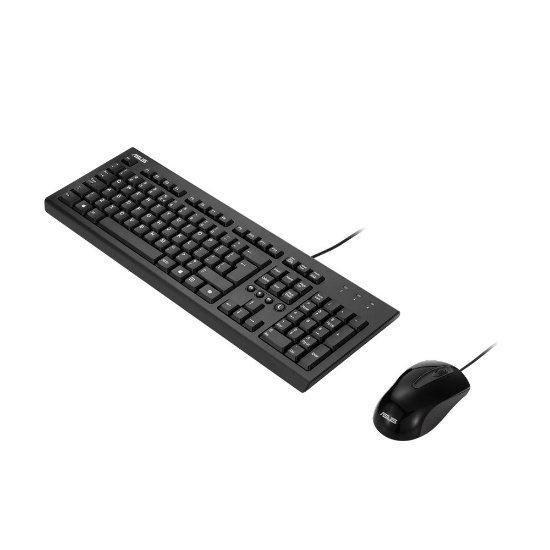 Tipkovnica + miš ASUS U2000, USB, crna