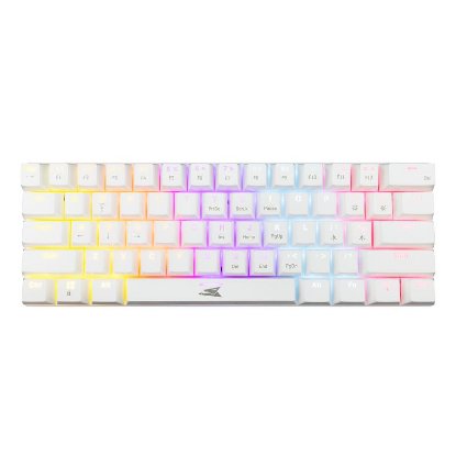 Tipkovnica BARACUDA BGK-03221 Dolphin, RGB, plavi switch, mehanička, US layout, USB, bijela