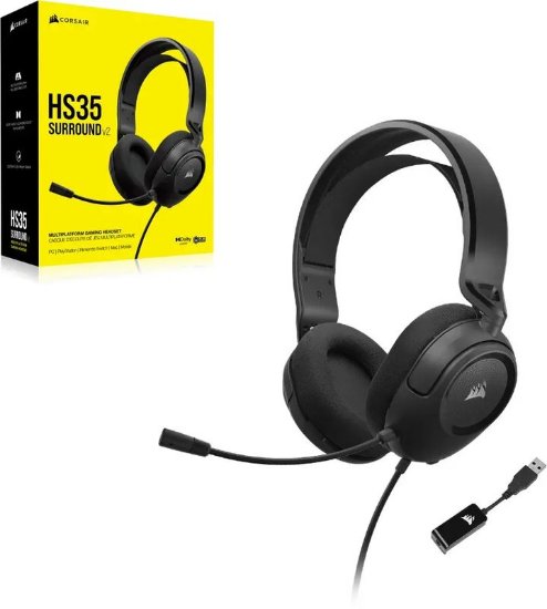 Slušalice CORSAIR HS35 Surround V2, mikrofon, crne