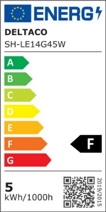 Pametna LED žarulja DELTACO SH-LE14G45W, E14, G45, prigušivanje, bijelo svjetlo, WiFi, 5W