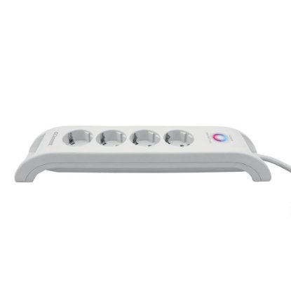 Prenaponska zaštita COMMEL, 4 utičnice, 2xUSB-A, 2m, bijela