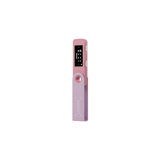 Bitcoin Wallet LEDGER Nano S Plus, USB-C, za kriptovalute, Pastel Pink