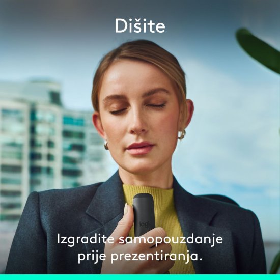 Prezenter LOGITECH Spotlight 2, laser, bežični, smeđi