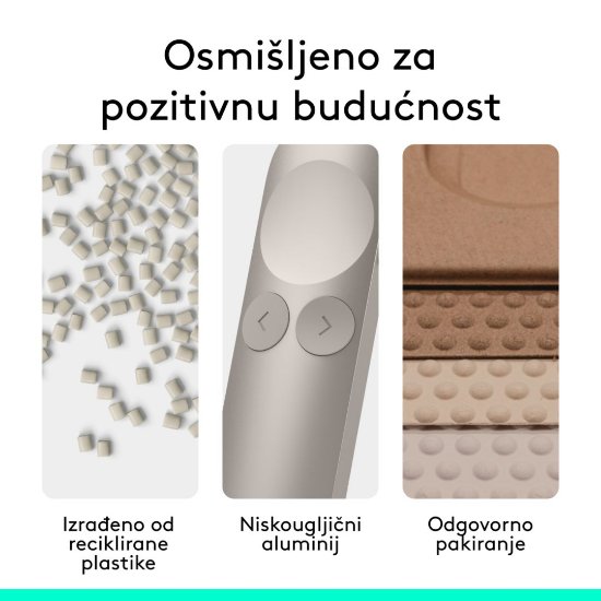 Prezenter LOGITECH Spotlight 2, laser, bežični, smeđi