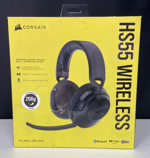 OEPN BOX - Slušalice CORSAIR HS55 Wireless, bežične, mikrofon, crne