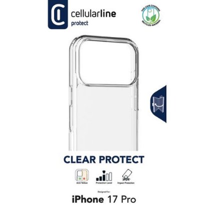 Futrola CELLULARLINE, Clear Strong, za iPhone 17 Pro, prozirna
