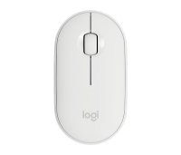 Miš LOGITECH M350 Pebble, optički, bežični, bijeli, USB