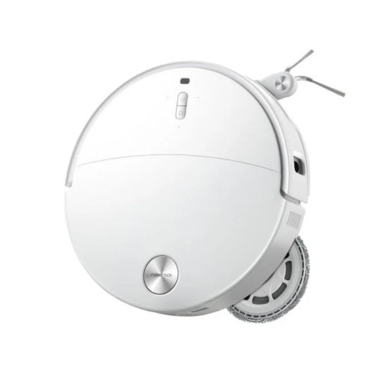 Robotski usisavač ROBOROCK Qrevo Edge 2 Pro, usisna snaga 25000 Pa, dvostruki rotirajući mopovi 200 RPM, bezvrećasti spremnik,  visina 79.8 mm, valjkasta i bočna četka, bijela