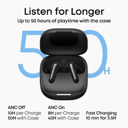 Slušalice ANKER SoundCore R60i NC, in-ear, bežične, Bluetooth, crne