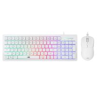 Tipkovnica + miš BARACUDA BGC-012 ORCA, LED, bijela, USB