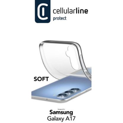Futrola CELLULARLINE, Soft, za Samsung Galaxy A17, prozirna