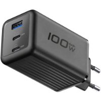Kućni punjač CELLULARLINE, 100W, GAN+ USB-A, 2 x USB-C, crni
