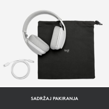 Slušalice LOGITECH Zone Vibe 100, bežične, BT, bijele