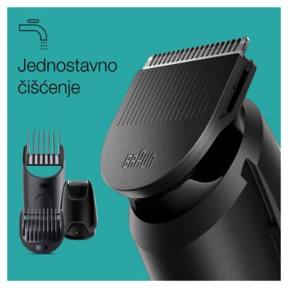 Aparat za šišanje/trimer BRAUN serija 3 3441, 8u1, kosa, uši i nos, crni