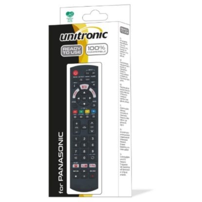 Univerzalni daljinski upravljač UNITRONIC JL1722/COMP-U, za Panasonic TV, 2x AAA baterije, crni