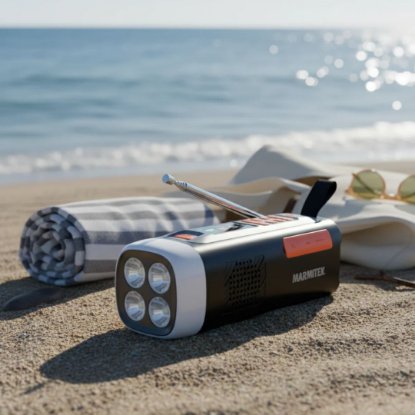 Prijenosni radio MARMITEK RESQ 200, DAB+, BT, solarni panel, PB, Li-ion bat. 4500mAh