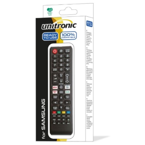 Univerzalni daljinski upravljač UNITRONIC JL1716/COMP-U, za Samsung TV, 2x AAA baterije, crni