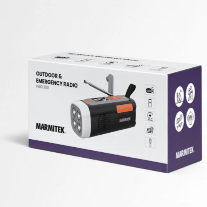 Prijenosni radio MARMITEK RESQ 200, DAB+, BT, solarni panel, PB, Li-ion bat. 4500mAh