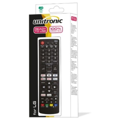 Univerzalni daljinski upravljač UNITRONIC JL1718/COMP-U, za LG TV, 2x AAA baterije, crn
