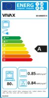Ugradbena pećnica VIVAX BO-806BFM X, ventilacijska, 80 l, energetski razred A