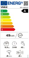 Perilica rublja VIVAX WFL-140912CI, 9 kg, 1400 o/min, energetski razred A, bijela