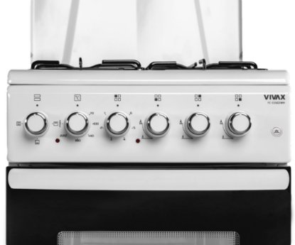 Plinski štednjak VIVAX FC-31502I WH, 3x plin + 1x grijača ploča, energetski razred A, bijeli
