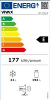 Hladnjak VIVAX DD-235E W, 160cm, 194/41 l, energetski razred E, sivi