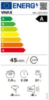 Perilica rublja VIVAX WFL-120716CSI, 7 kg, 1200 o/min, energetski razred A, bijela