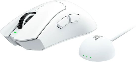 Miš RAZER DeathAdder V4 Pro, optički, 45000dpi, bežični, USB, bijeli