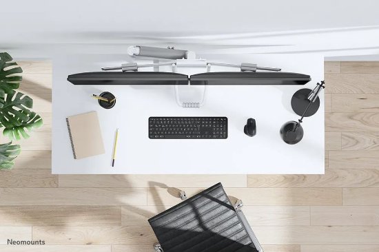 Stalak za monitor NEOMOUNTS DS75-450WH2, stolni, do 32", za 2 monitora, bijeli
