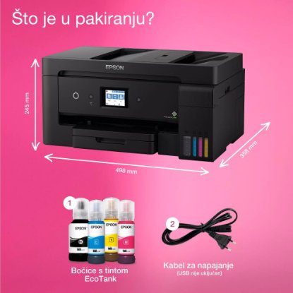 Multifunkcijski printer EPSON ITS L14150, printer/scanner/copy/fax, Eco Tank, 4800 dpi, USB, LAN, WiFi